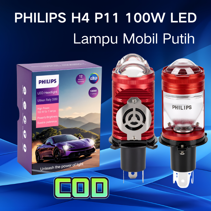 Philips P11 H4 100W Proyektor Mini LED