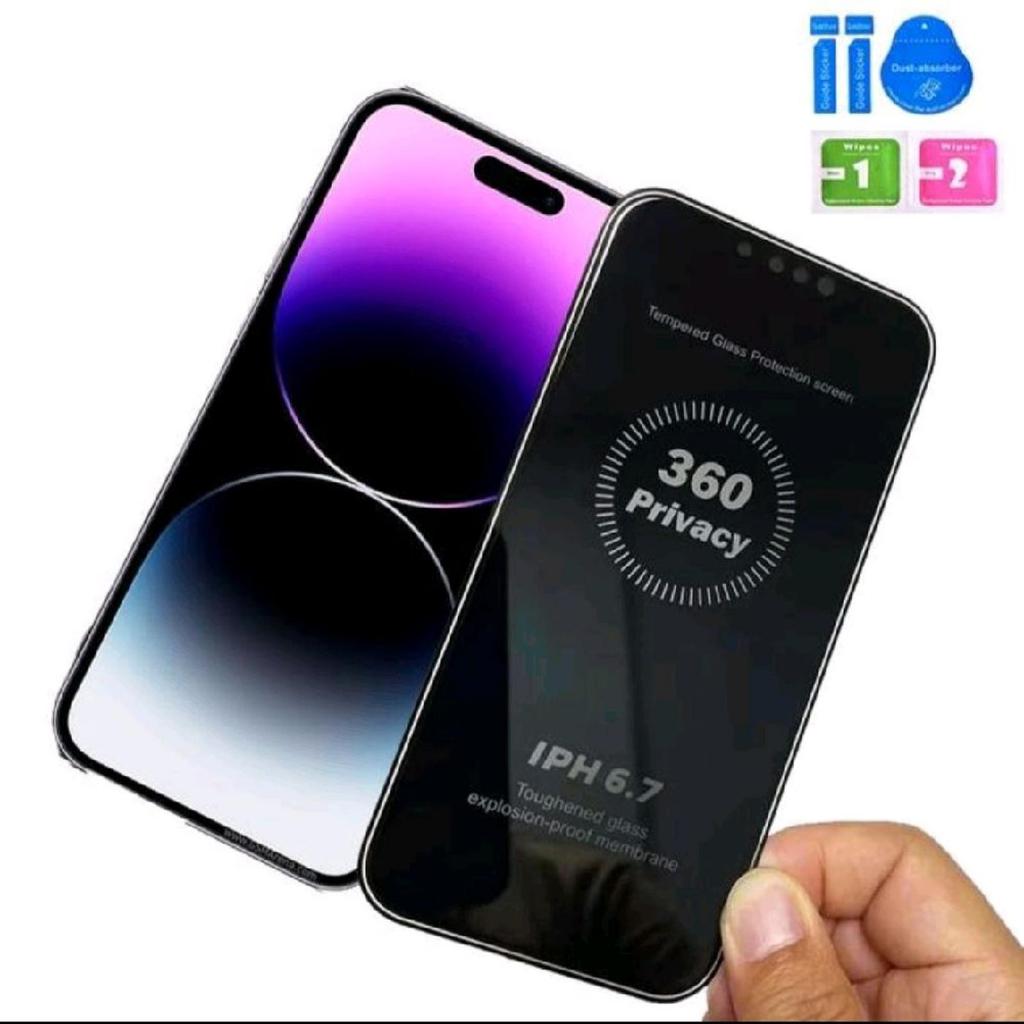 Iphone 12 Pro Tempered Glass Static Anti Spy 360° Privacy Screen Protector