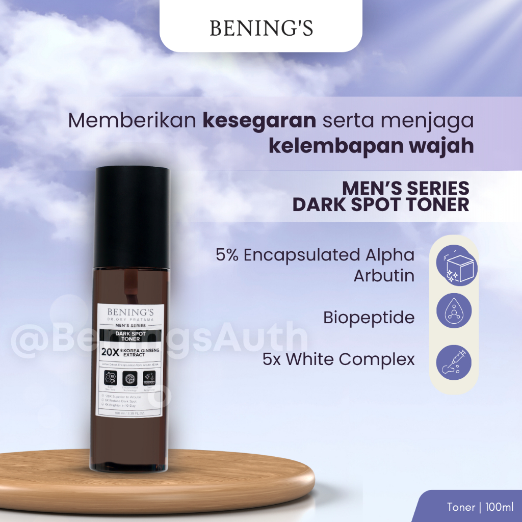 Bening's Dark Spot Toner Men Untuk Mencerahkan Wajah Face Toner Flek Hitam Bening Skincare