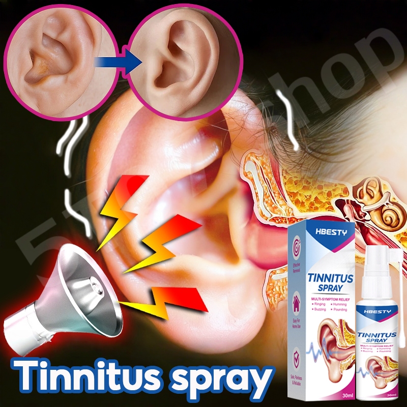HBESTY Obat Tinnitus Tinnitus spray 30ml Obat Sakit Telinga Ear Drops Treatment Telinga Berair Sempr