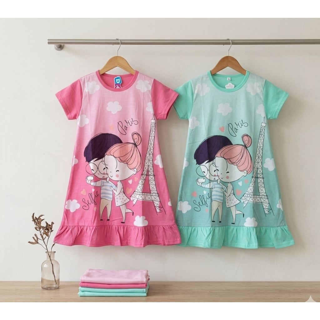 DASTER ANAK PEREMPUAN DEDINA GESER  SIZE 4/8 SLIDE
