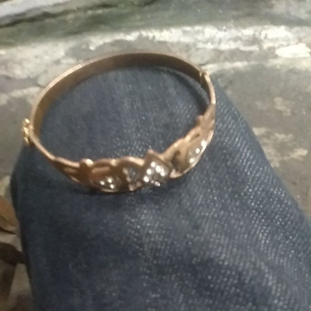 Gelang vintage Kuningan zirconia