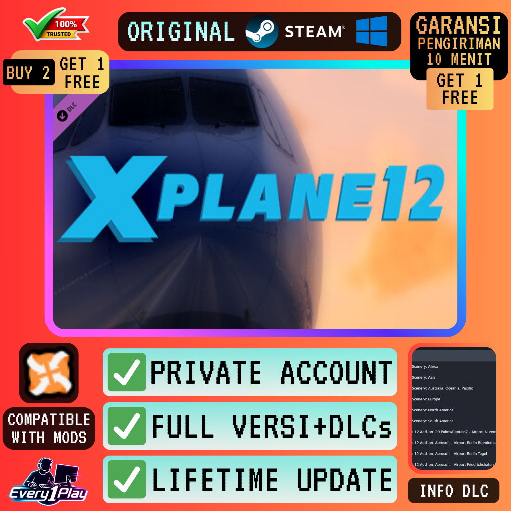 X Plane 12 Game Steam - Games PC Laptop Windows