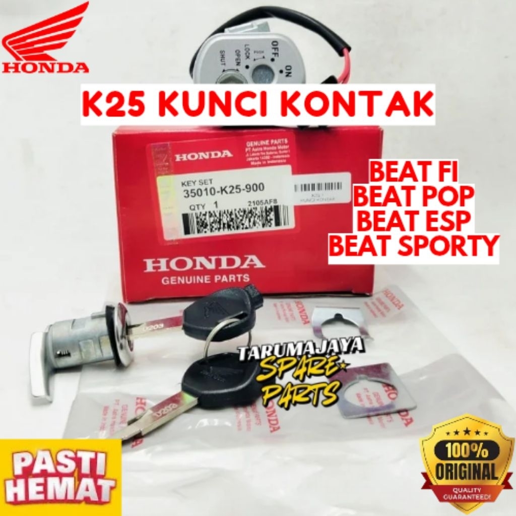 KUNCI KONTAK ORIGINAL HONDA KODE K25, KUNCI KONTAK BEAT FI, KUNCI KONTAK BEAT POP, KUNCI KONTAK BEAT