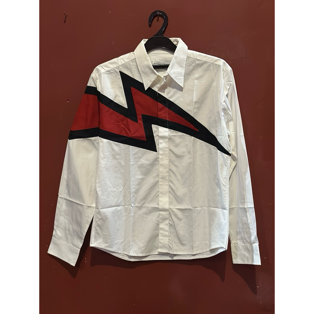 Givenchy lightning bolt shirt white preloved