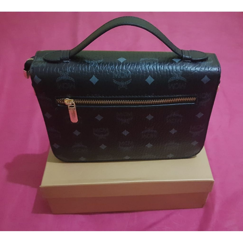 Tas Wanita Premium Fashion Elegan Model MCM HitamSling Bag / Hand Bag Wanita Kekinian