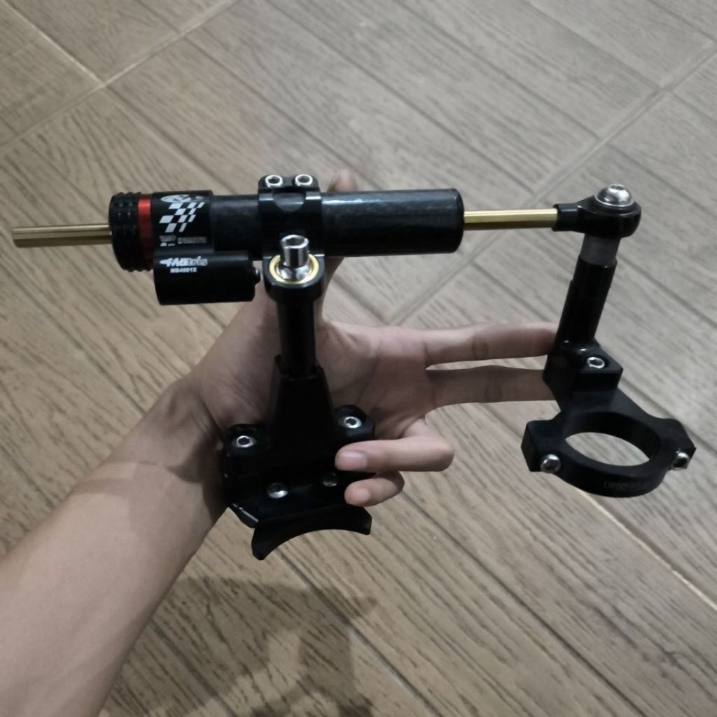 Stering Damper Matris Karbon plus Braket Vcos Original 'Second'