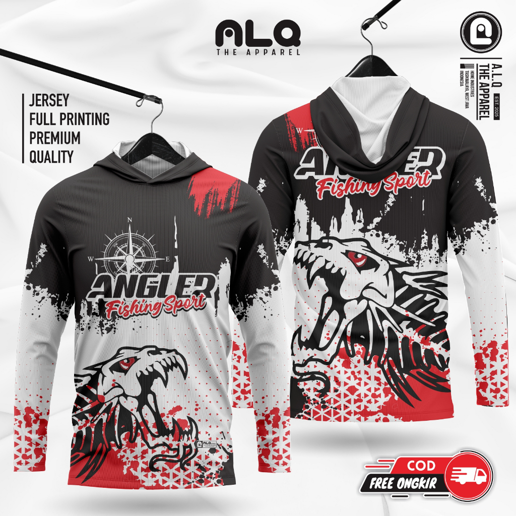 ALQ057 // Jersey Mancing Baju Mancing Full Printing Fishing Sport / Snakehead / Angle Fishing Sport