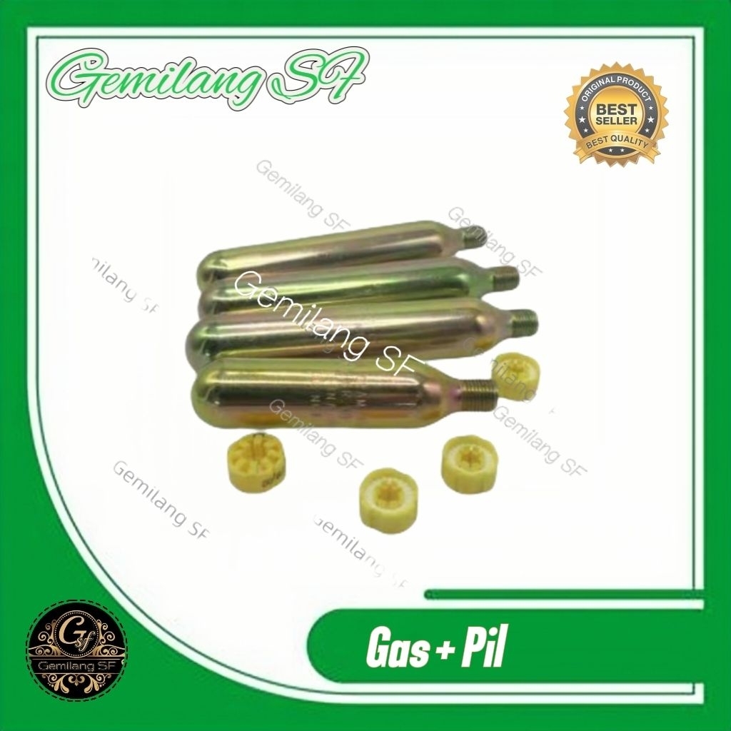 Automatic Life Jacket CO2 Tabung Gas CO2 + Pil Life Jacket