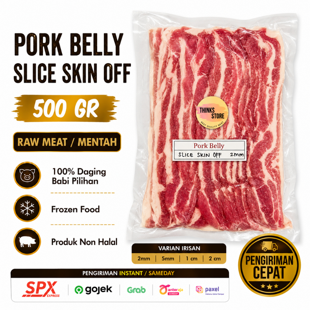 Daging Babi Samcan Slice - Pork Belly Slice