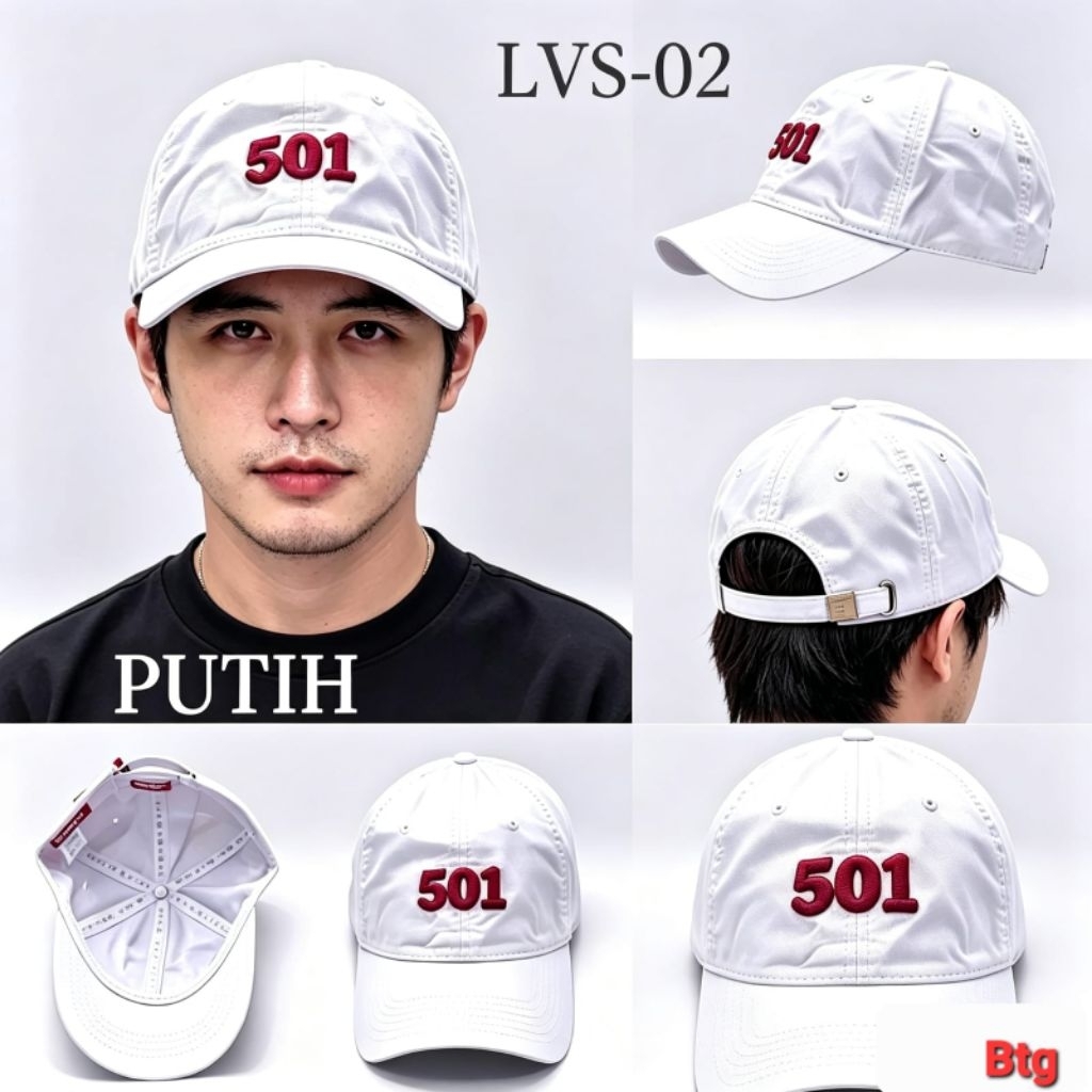 Topi Baseball Bordir 501 LVS Topi Distro Best Quality pria/wanita topi terlaris