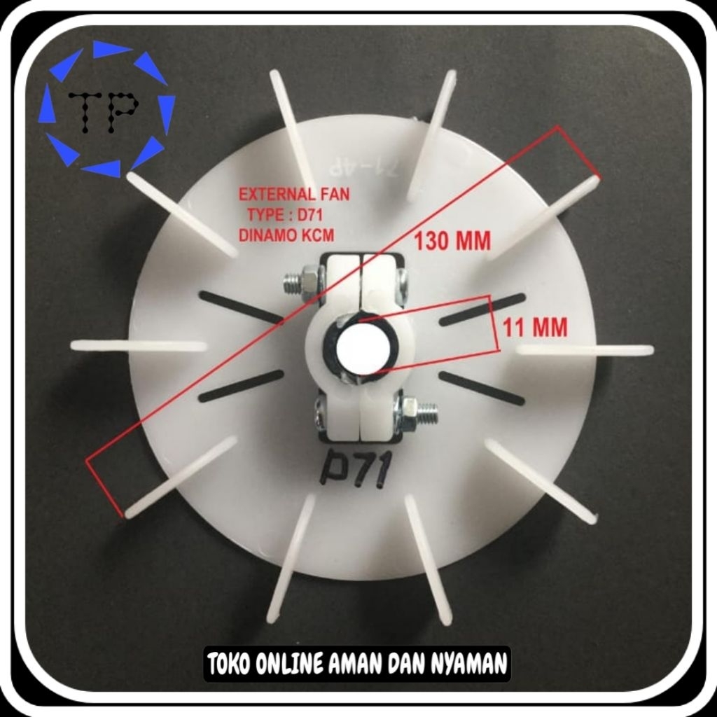 Kipas Dinamo D71, Fan Electro Motor, Kipas Motor External Fan