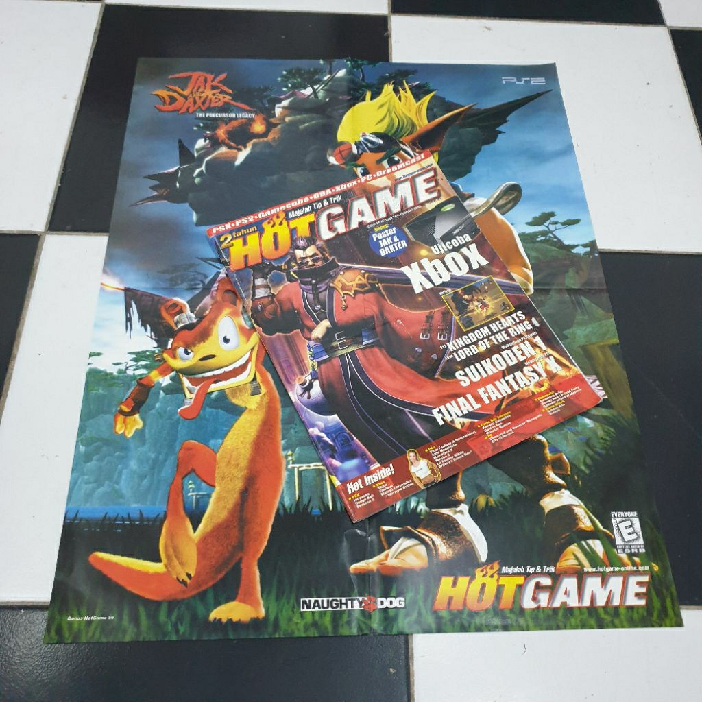Majalah Game Vintage Lokal Hot Game Februari 2002 cover Final Fantasy X + BONUS POSTER