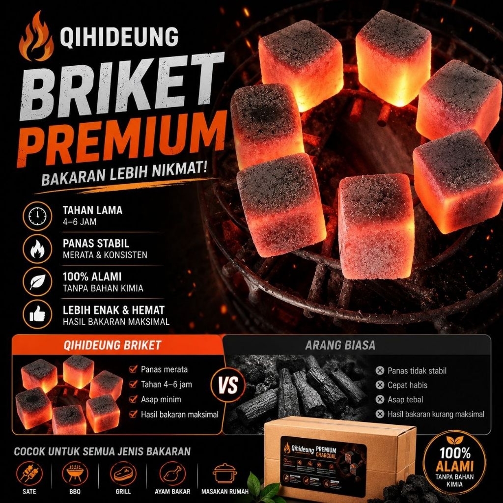 Briket Arang Qihideung Premium