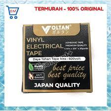 Solasi Kabel Voltan / Isolasi Listrik Tape Isolator Hitam 20 yards isolasi listrik voltan Belum ada 