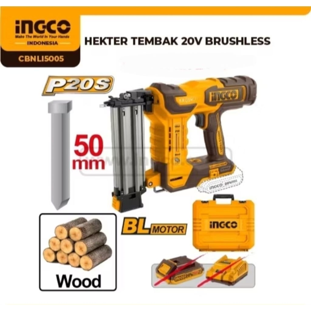 Cordless Nail Gun Ingco CBNLI