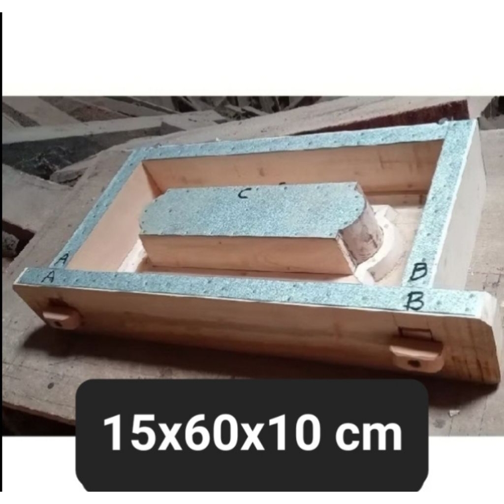 Cetakan Loster Tumbuk bahan kayu || 1 muka 15x60x10 cm