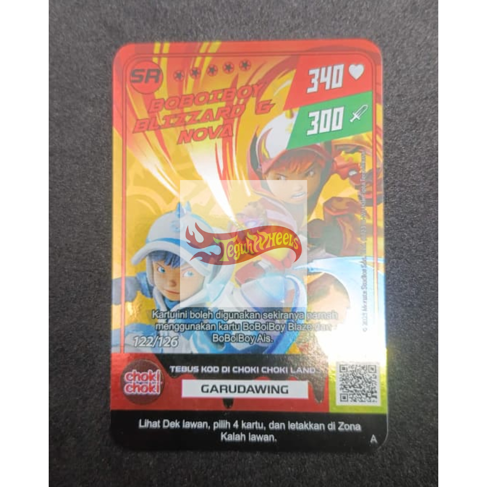 CHOKI CHOKI CARD BOBOIBOY BLIZZARD & NOVA SR