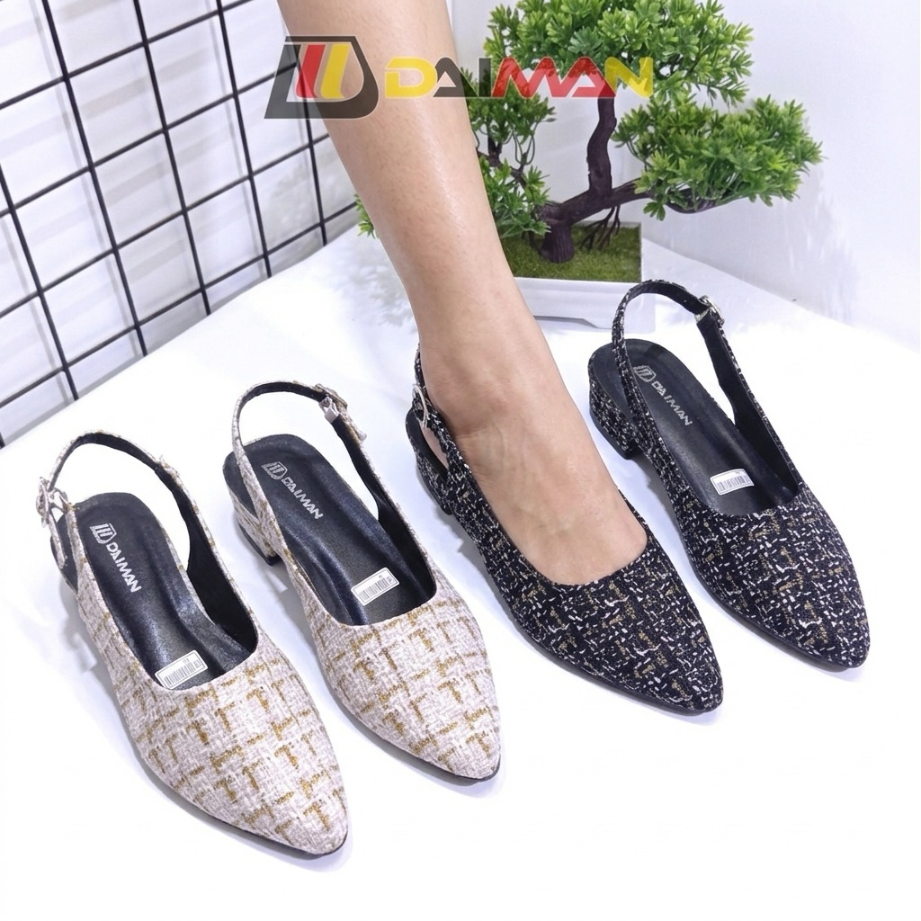 Sepatu Flat balet Hak Tahu 3 Cm Wanita Bertali Flatshoes Hells Premium