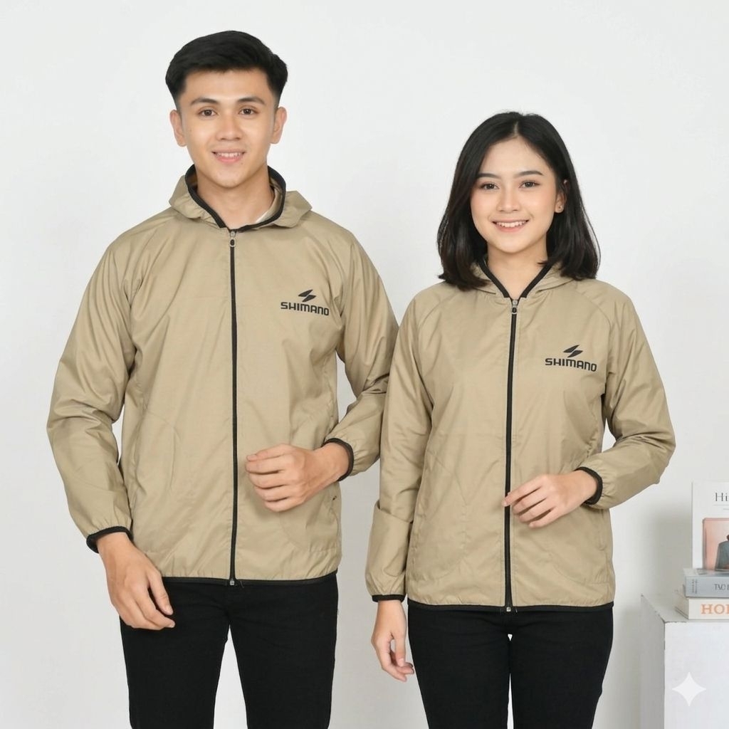 jaket parasut olahraga bersepeda jogging gym senam trampolin jaket serbaguna
