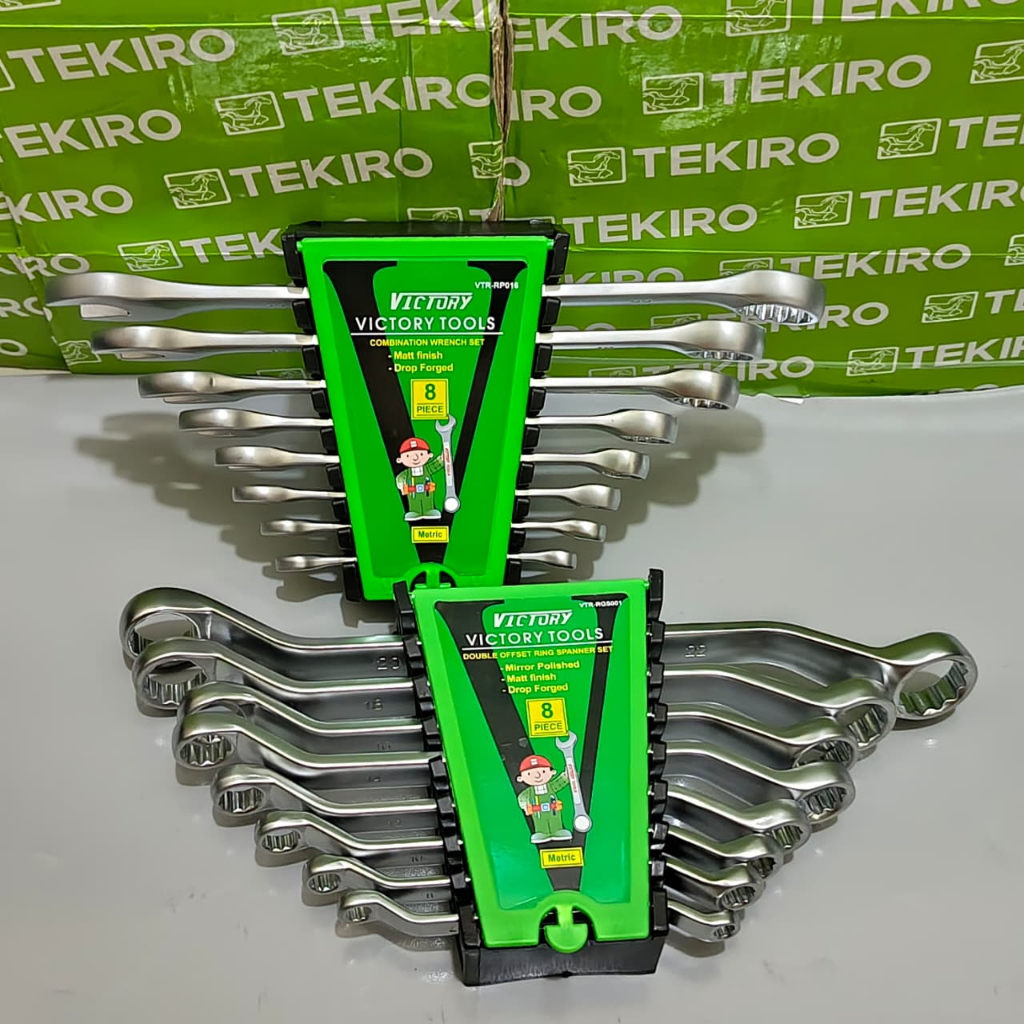 Paket Kunci Ring Pas Kombinasi Kunci Double Ring Set 8 6-22mm komplit 1 Set Lengkap Ready Kunci Pas 