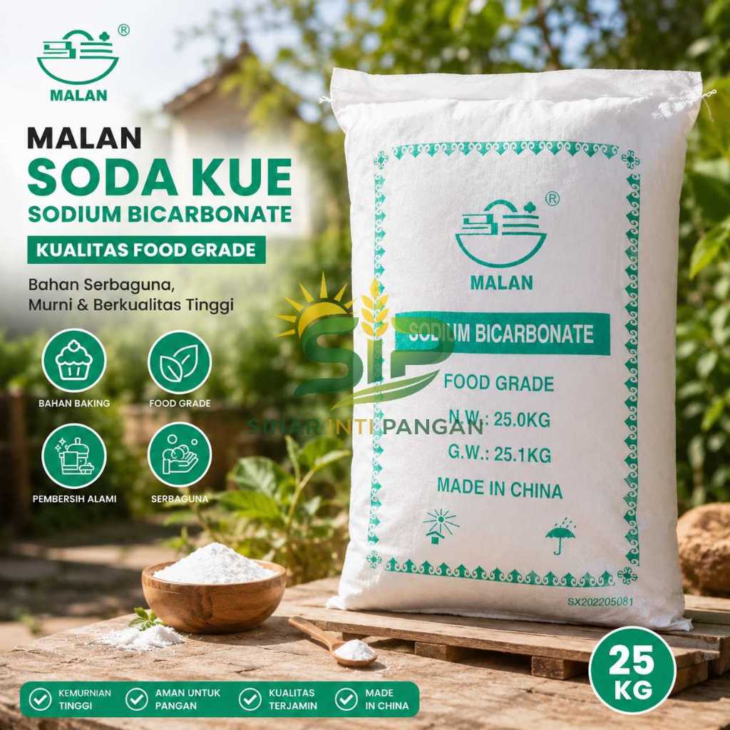 Malan Soda Kue China Baking Soda Cina Sodium Bicarbonate Karung Grosir Pengembang Martabak Manis 25k
