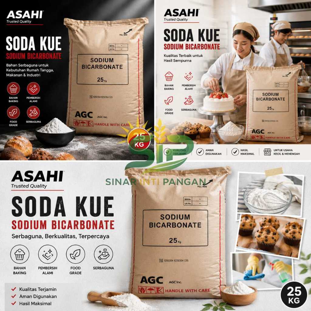 Asahi Soda Kue Baking Soda Sodium Bicarbonate Karung Grosir Pengembang Martabak Manis Terang Bulan 2