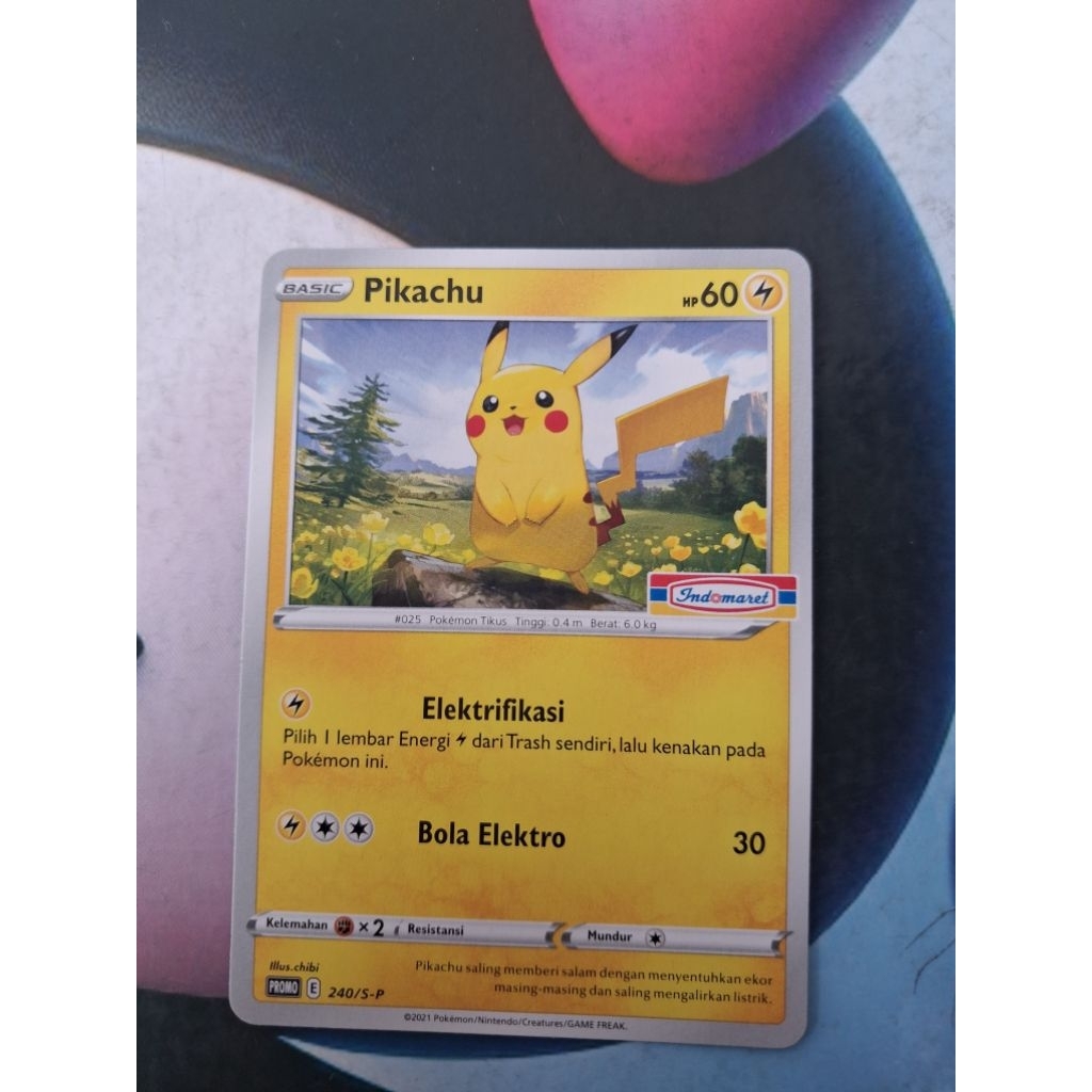 TCG Card Pokemon Pikachu (Indomaret)