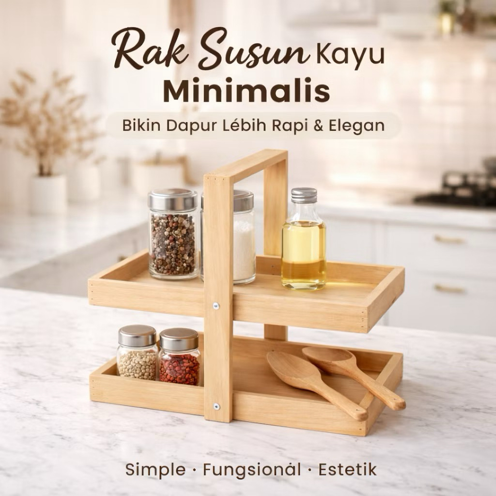 Keranjang Kayu Nampan Unik Rak Minimalis Rak Kue Susun Untuk Cafe Tray Kayu Aesthetic Display Rak Ka