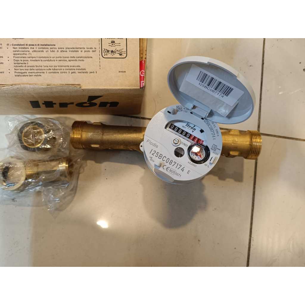 Water Meter ITRON 1 Inch DN25 Drat Kuningan SNI – Meteran Air Bersih PDAM Multi Jet Akurat