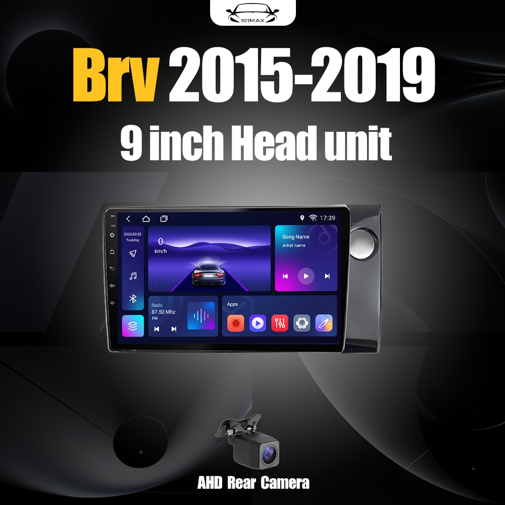 Android 15 Head Unit 9" IPS For Honda Brio/Mobilio/Brv 2015-2019 Head Unit 8 Chip Nuklir 8+64GB/8+12