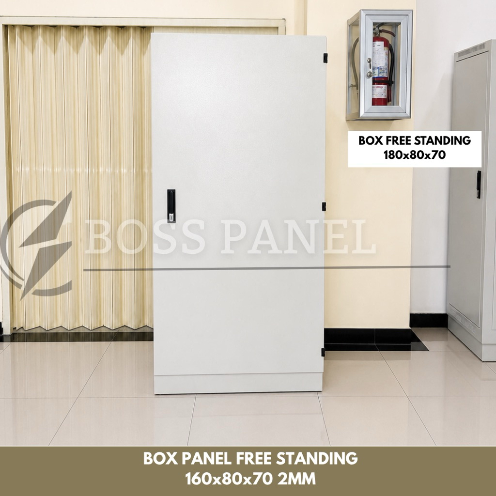 Box Panel Free Standing 180x80x60cm Plat 2MM -1800x800x600mm Powder Coating Ral7032 Berkualitas Bagu
