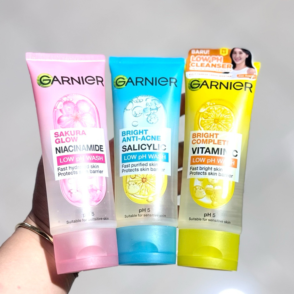 (1 Pcs) Low pH Series - G4RN1ER Low pH Facial Wash 100ml - Bright Anti Acne Salicylic - Sakura Glow 