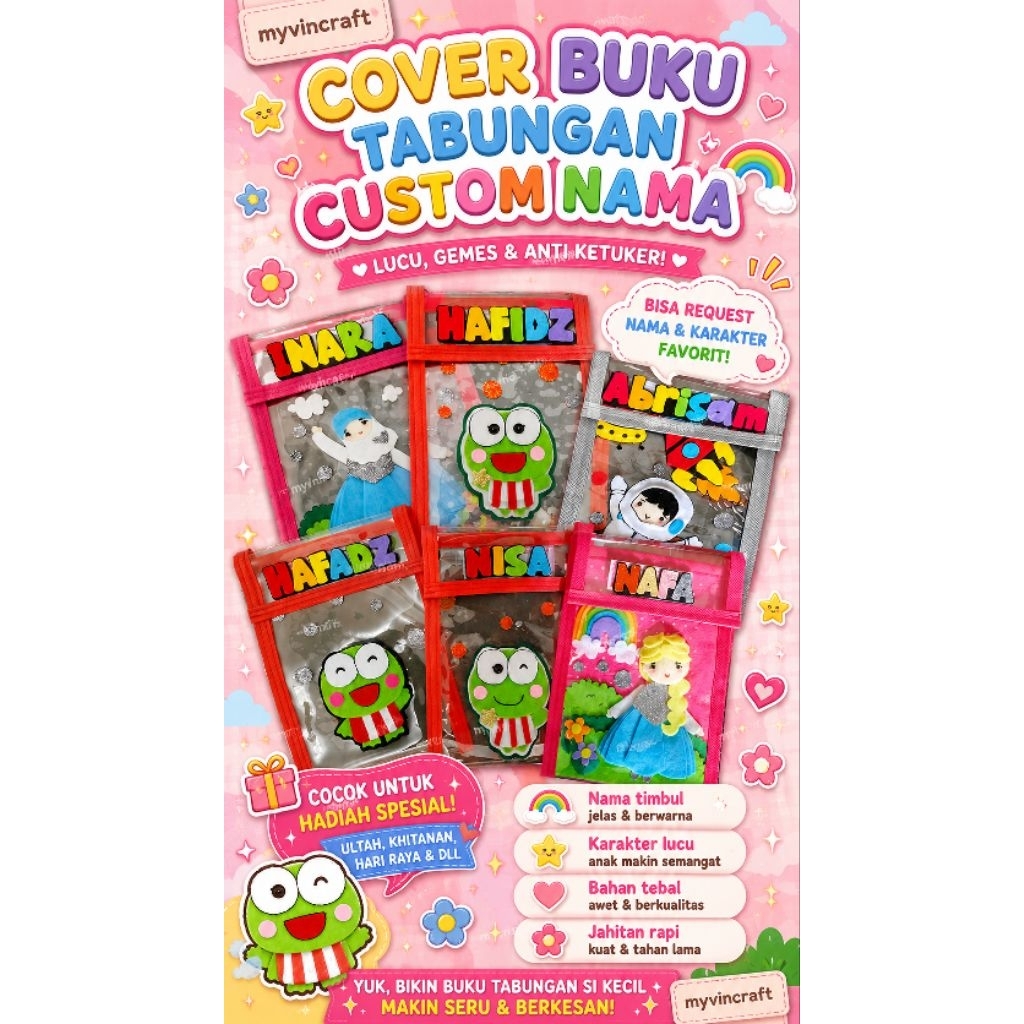 SAMPUL BUKU TABUNGAN / TEMPAT BUKU TABUNGAN sekolah Anak