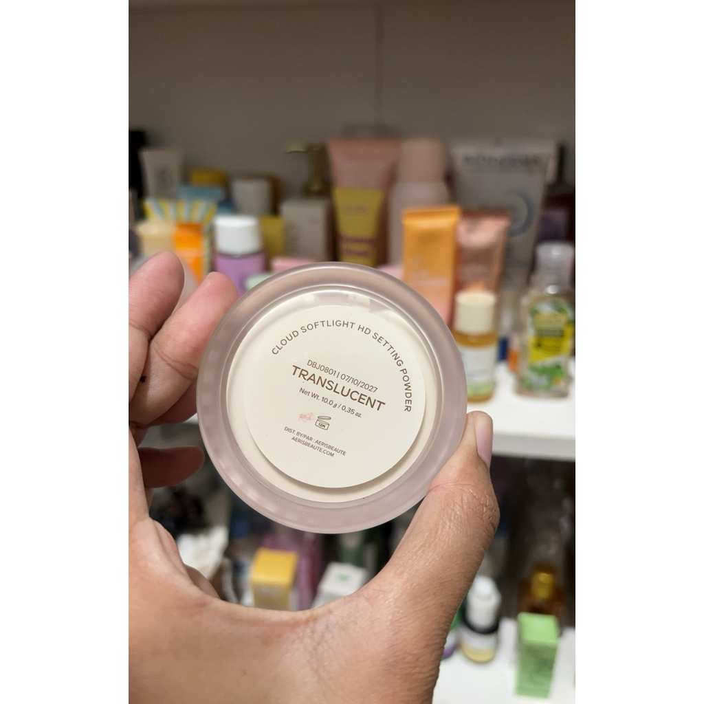 pl loose powder aeris shade transclucent hanya dipake 1x