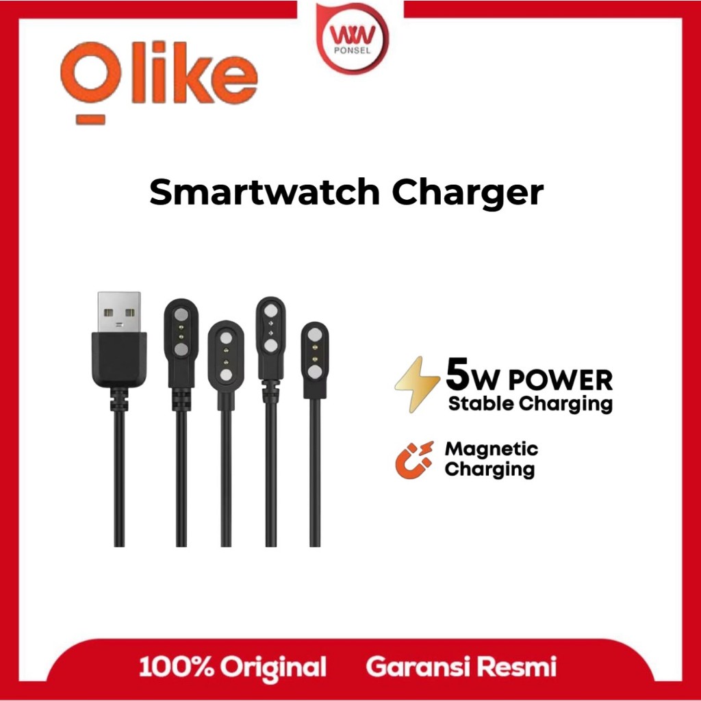 Olike SWC Charger Smartwatch Magnetic Fast Charging 5W – Charger Jam Tangan Pintar Original Khusus O