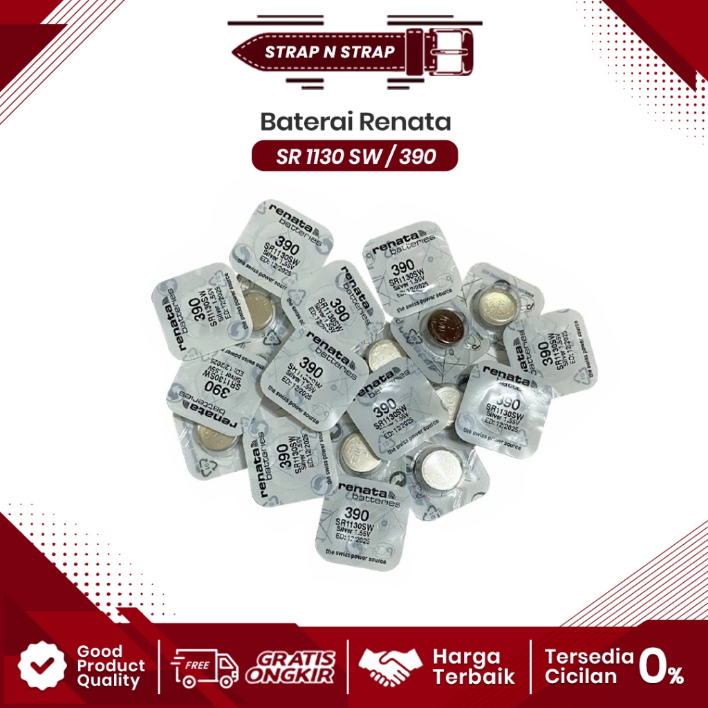 Renata 390 SR1130SW Baterai Jam Battery Batre 390 SR 1130 SW Original SR1130 LR1130