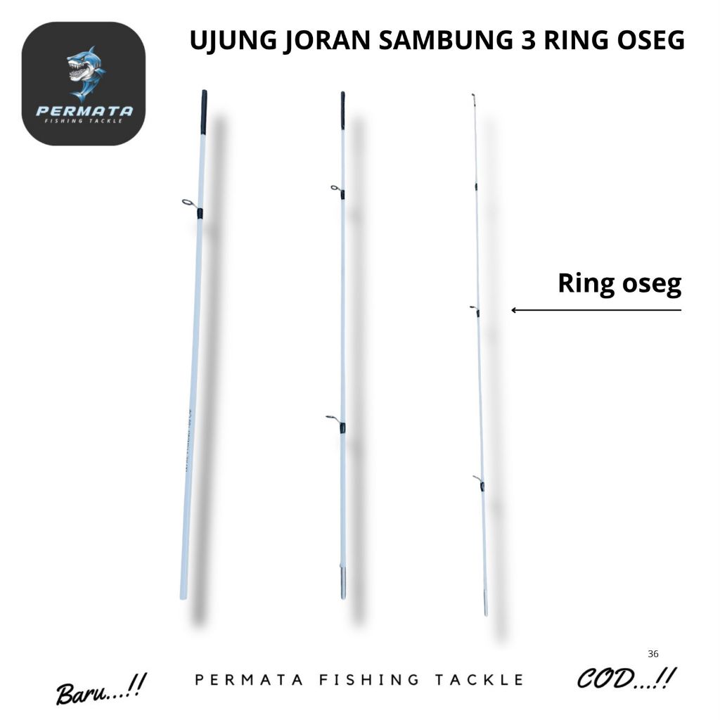 UJUNG JORAN SAMBUNG 3 RING OSEG PERMATA