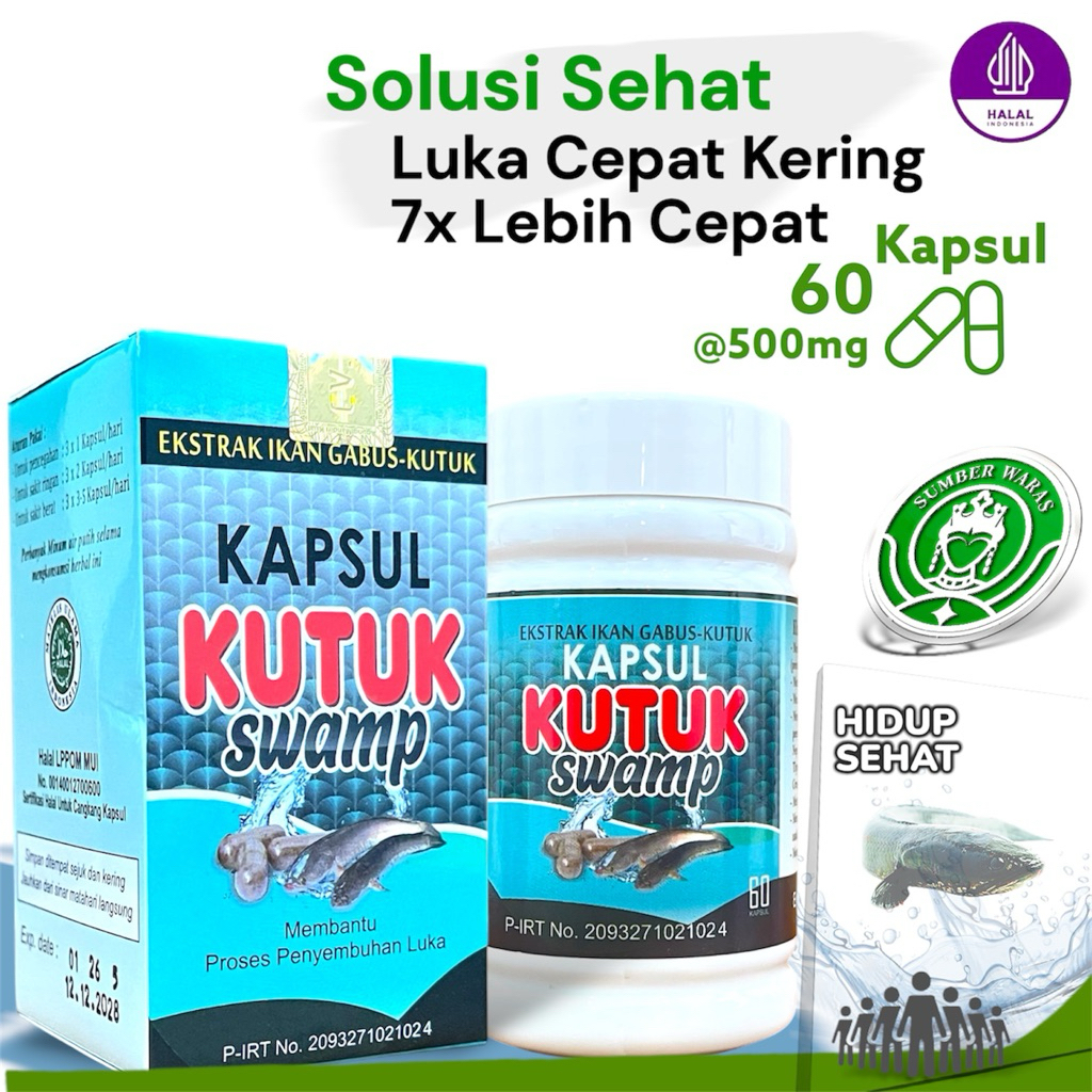 Kapsul Kutuk Sehat Sentosa Isi 60 - Ekstrak Ikan Kutuk Gabus Swamp Cepat Sembuh Semua Luka