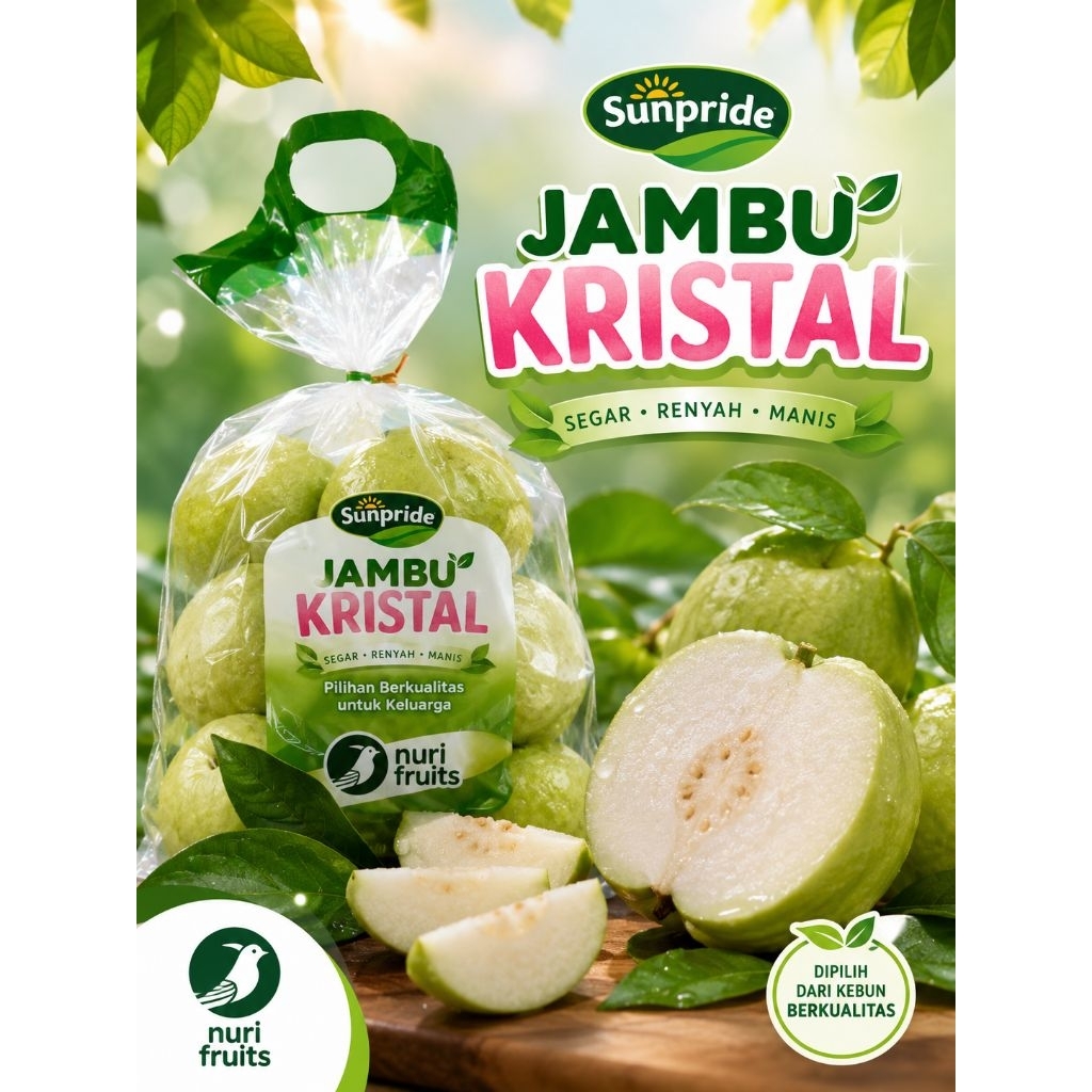 Jambu kristal|jambu kristal sunpride manis|buah segar bandung|nuri fruits|bandung|jambu kristal