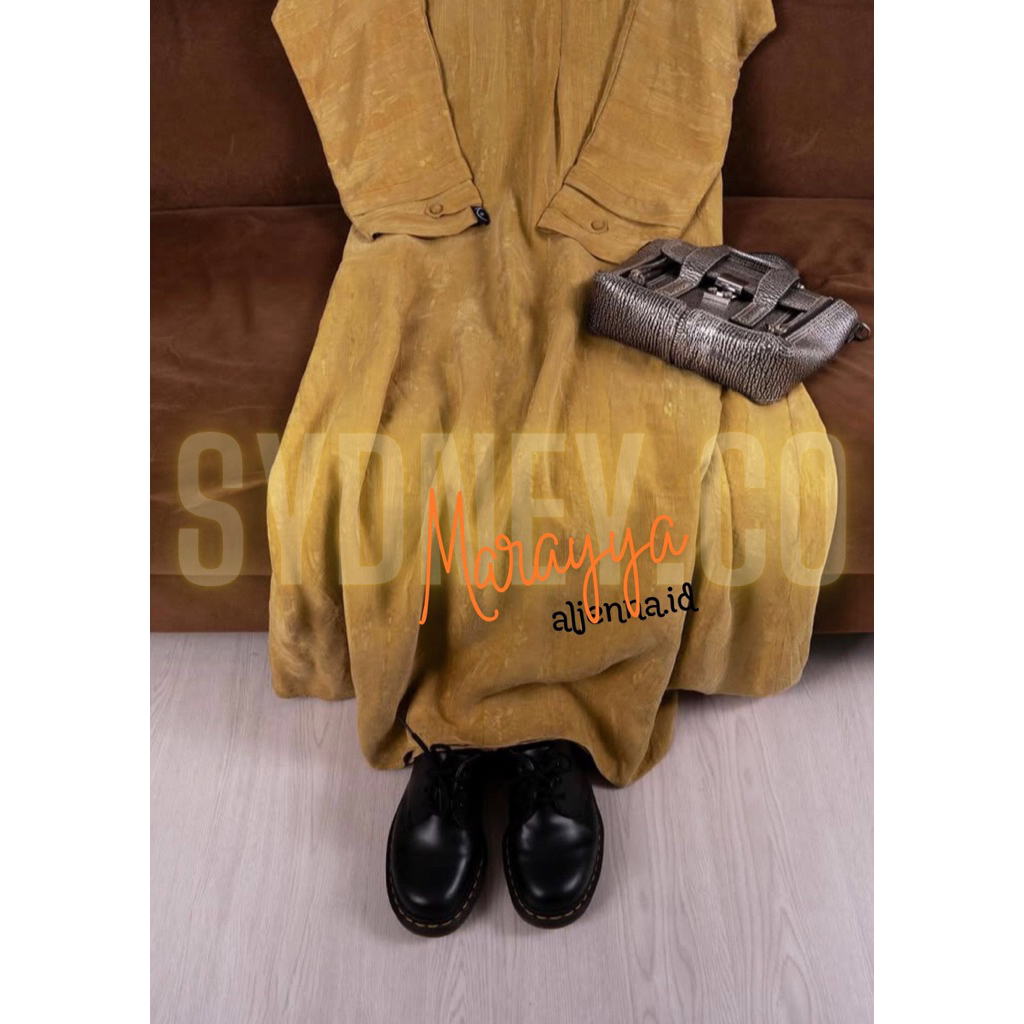 aljenna.id NWT - Mawja abaya • fuse dan french khimar arabian jetblack premium