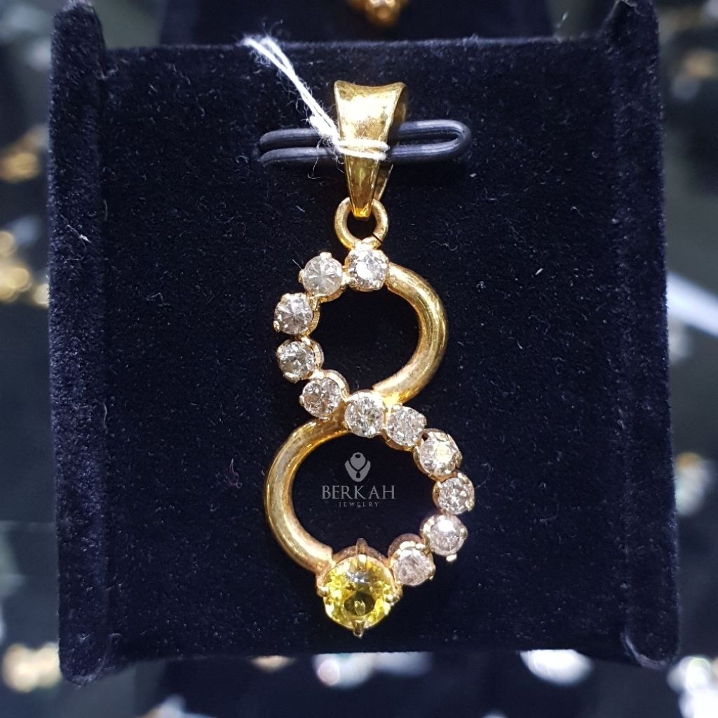 Liontin emas berlian asli natural diamond