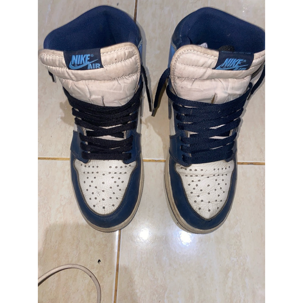 sepatu second Air jordan 1 high obsidian blue sz 40