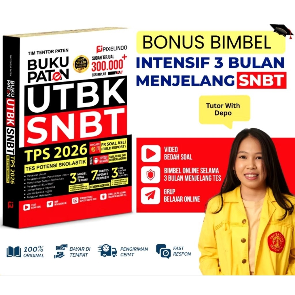 Buku Paten UTBK SNBT TPS 2026 (Update Terbaru) Dilengkapi FR Soal Asli & Bimbel Intensif