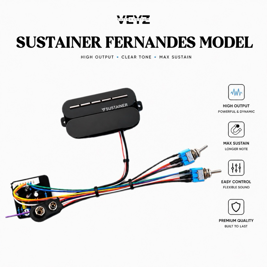 PICKUP SUSTAINER FERNANDES STEVEVAI HUMBUCKER | PICKUP NECK GITAR ELEKTRIK