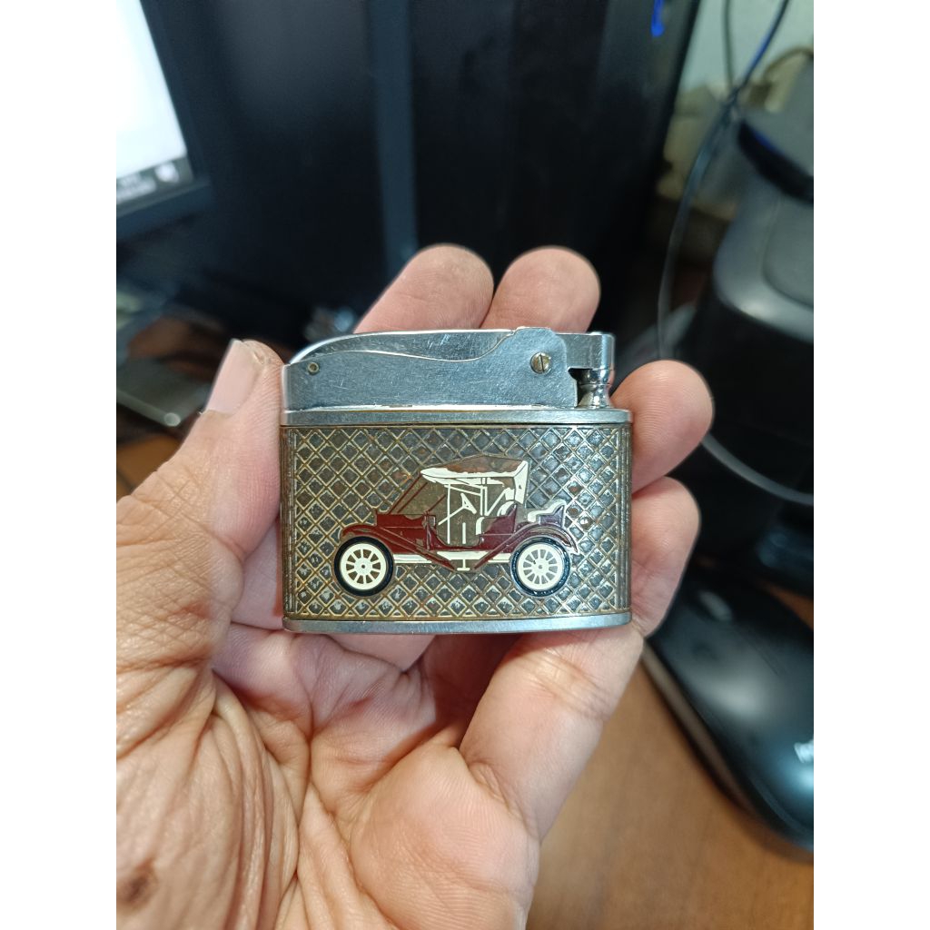 Vulcan Vintage Flat Advertising Lighter - Made in Japan 1950's Korek Antik Jadul Vintage