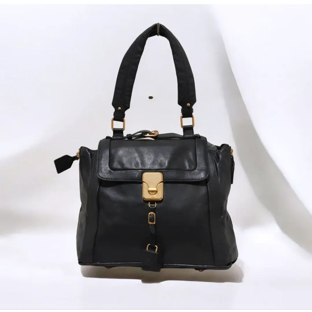 Chloe Darla Black Genuine Leather Tote / Handbag Original