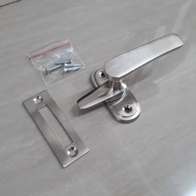 SAB Rambuncis jumbo Handle Kunci 2 arah KANAN KIRI BUKA TUTUP Jendela kuningan Grendel Panolet Slot 