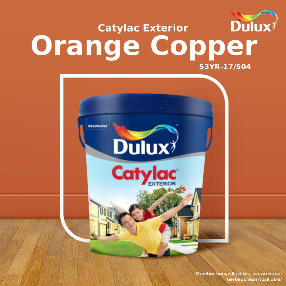 CAT TEMBOK ORANGE COPPER DULUX CATYLAC EXTERIOR - 5 KG CAT ORANGE COPPER 53YR-17/504 CAT TEMBOK EXTE