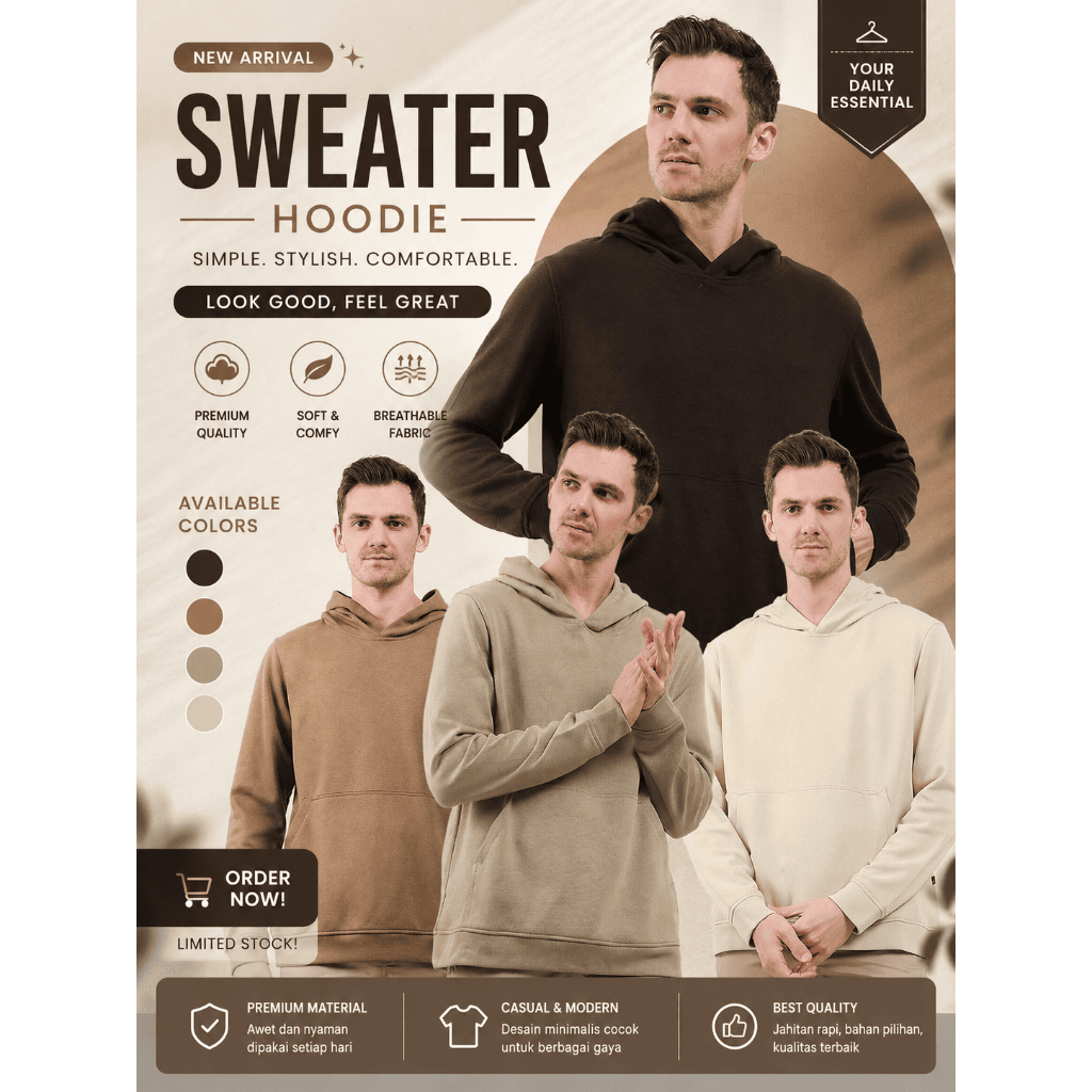 Sweater Hoodie Polos Andrew Smith